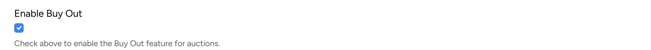 PHP Pro Bid — Enable Buy Out checkbox in admin settings