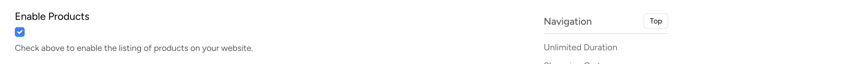 PHP Pro Bid admin — Enable Products checkbox under Listings → Settings → Products