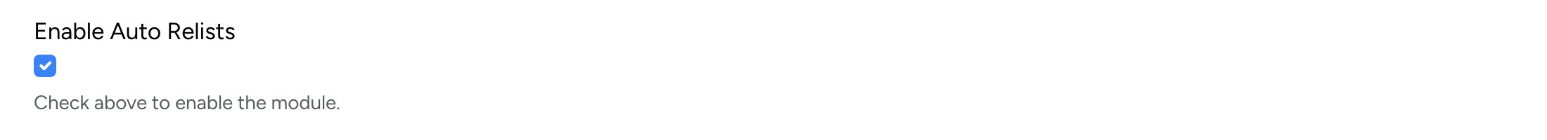 PHP Pro Bid — Enable Auto Relists checkbox