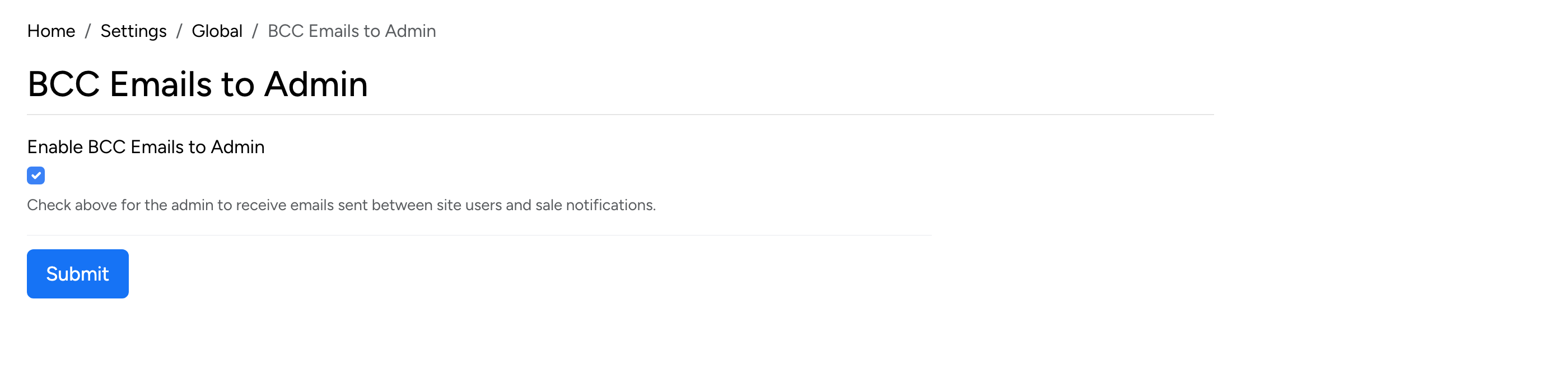 PHP Pro Bid admin — Enable BCC Emails to Admin checkbox