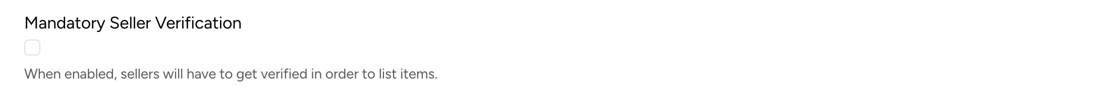 PHP Pro Bid admin — Mandatory Seller Verification setting