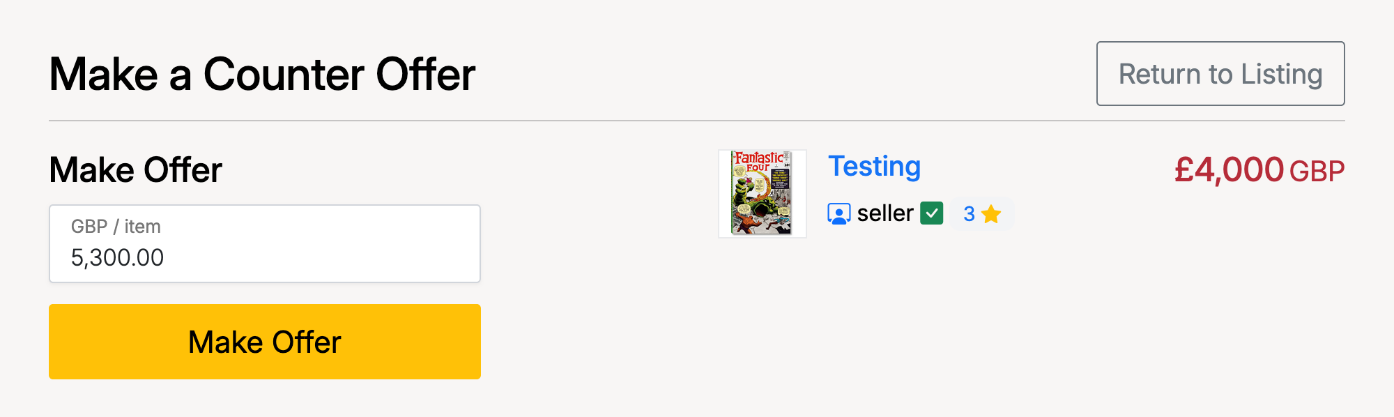 PHP Pro Bid — Make a Counter Offer form showing amount field and Make Offer button