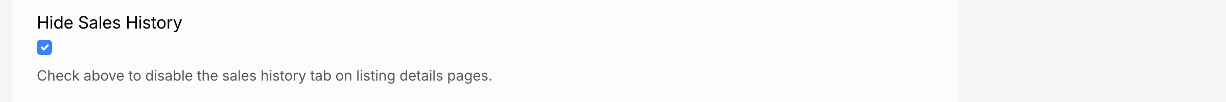 PHP Pro Bid — Hide Sales History checkbox