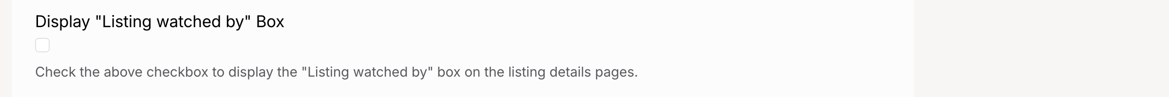 PHP Pro Bid — Display Listing watched by Box checkbox