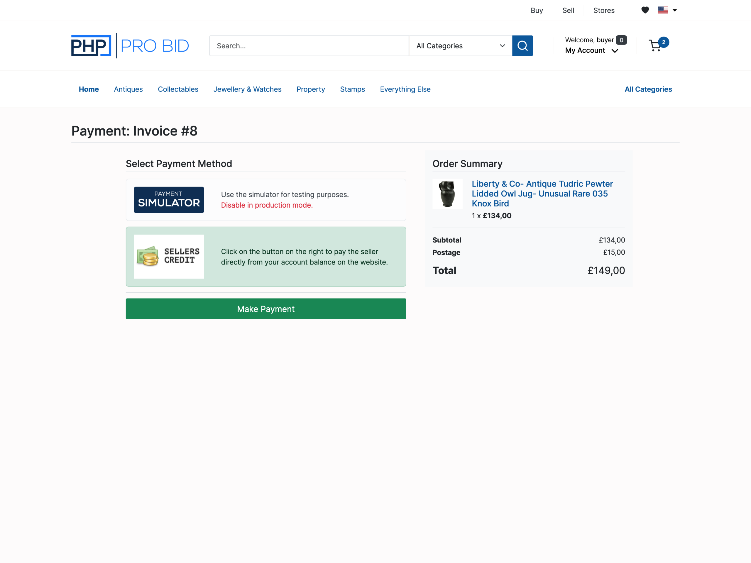 Sellers Credit Virtual Gateway